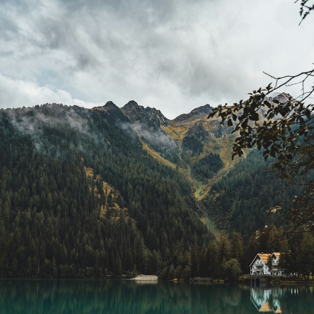 body of water near mountain